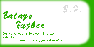 balazs hujber business card